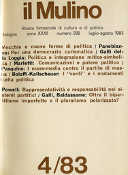 Copertina del fascicolo dell'articolo Sistemi partitici rappresentativi o responsabili nelle democrazie parlamentari