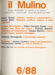 Copertina del fascicolo dell'articolo L'Università simulata
