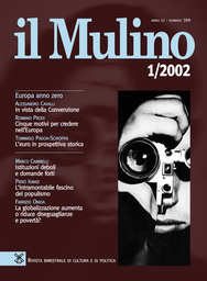 Copertina del fascicolo dell'articolo L'identità degli italiani tra euroscetticismo ed europportunismo